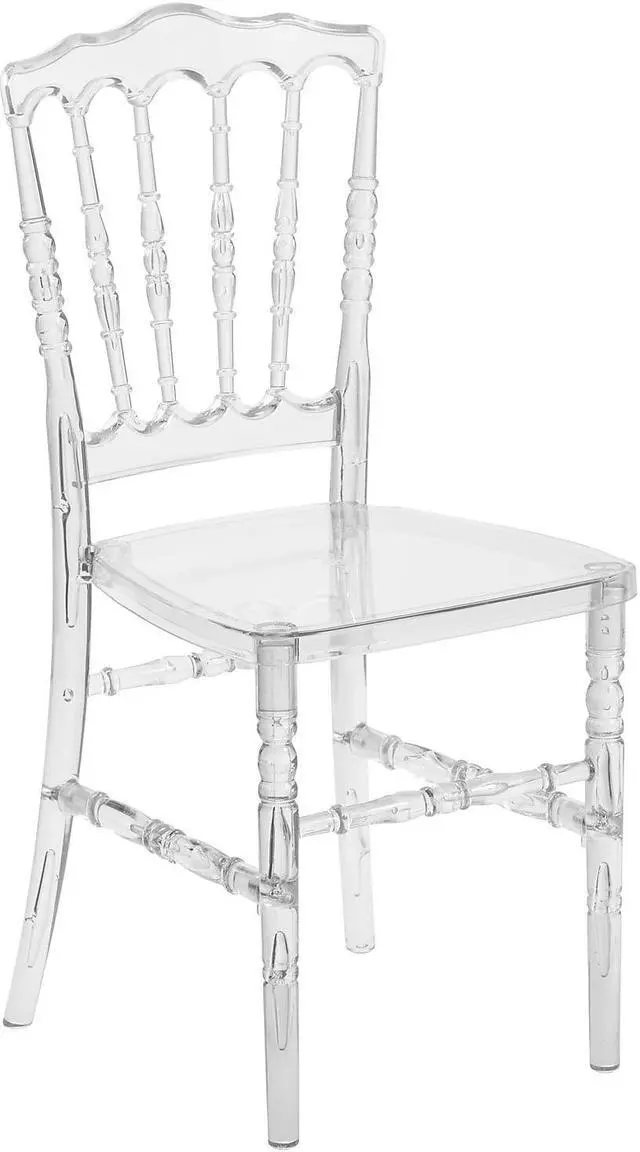 Alt view image 13 of 15 - 2 Pk. Flash Elegance Crystal Ice Napoleon Stacking Chair