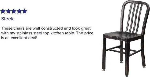 Alt view image 20 of 20 - Flash Furniture Black-Antique Gold Metal Indoor-Outdoor Chair (CH-61200-18-BQ-GG) CH6120018BQ