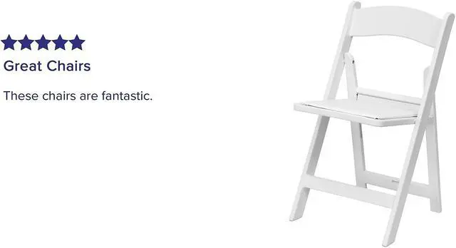 Alt view image 8 of 17 - Hercules Folding Chair - White Resin - 2 Pack 1000LB Weight Capacity Comfortable Event Chair - Light Weight Folding Chair