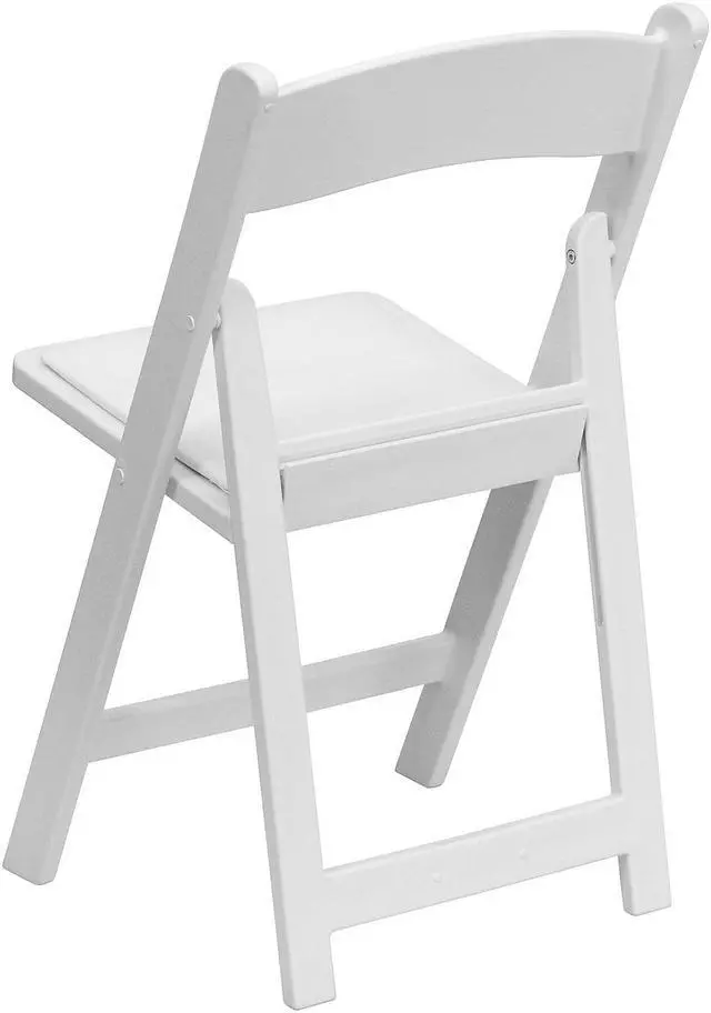 Alt view image 10 of 17 - Hercules Folding Chair - White Resin - 2 Pack 1000LB Weight Capacity Comfortable Event Chair - Light Weight Folding Chair