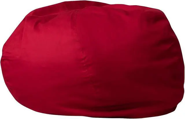 Alt view image 14 of 20 - Oversized Solid Red Bean Bag Chair