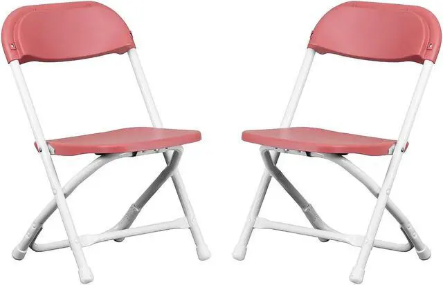 Alt view image 20 of 20 - Flash Furniture Plastic Kids Folding Chair Burgundy 2 Pieces (2YKIDBY)