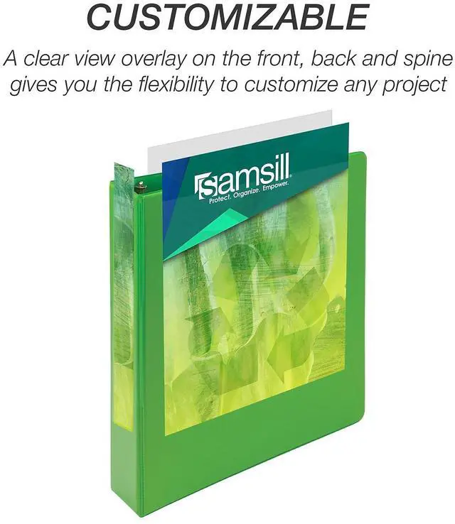 Alt view image 5 of 9 - Samsill Earth's Choice Plant-Based Durable Binders 3 Round Ring Assorted Color 4 Pack (MP48659)