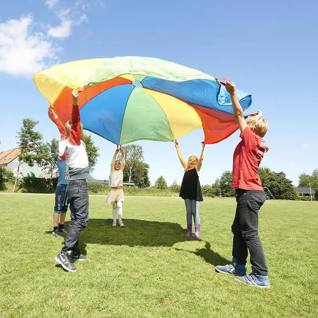 Alt view image 2 of 5 - Winther GONGE Polyester Play Parachute for Kids 12' Multicolored (WING2302)