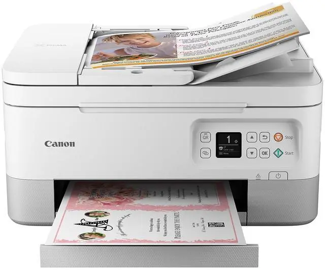 Alt view image 8 of 17 - Canon PIXMA TR7020a Wireless All-In-One Inkjet Color Printer, White #4460C072AA