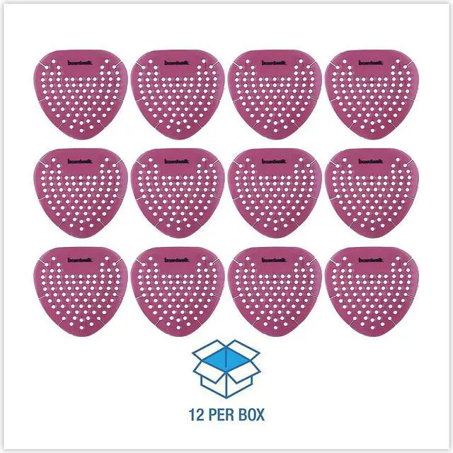 Alt view image 11 of 14 - Boardwalk Gem Urinal Screens, Spiced Apple Scent, Red, 12/Box GEMSAP