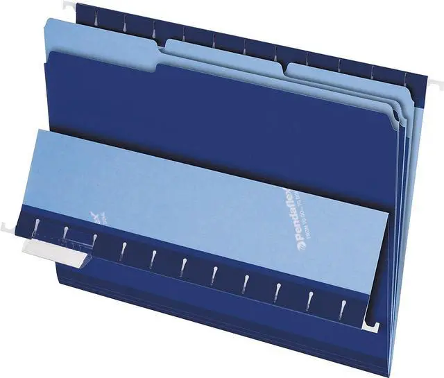 Alt view image 5 of 5 - Pendaflex Interior File Folders 1/3 Cut Top Tab Letter Navy Blue 100/Box 421013NAV