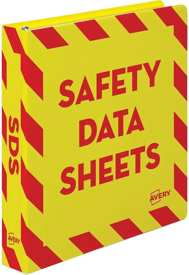 Alt view image 6 of 6 - Avery SDS Binder 1-1/2" Cap 11-3/16"Wx2-2/3"Dx11-5/8"H Red/Yellow 18950