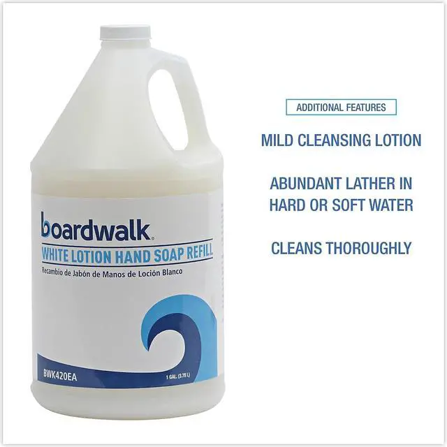 Alt view image 5 of 8 - Boardwalk Mild Cleansing Lotion Soap Floral Scent Liquid 1gal Bottle 4/Carton