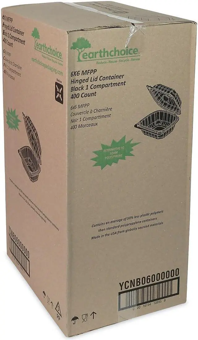 Alt view image 13 of 16 - Pactiv Microwave Hinged Lid Containers, 5.75x5.95x3.1 YCNB06000000