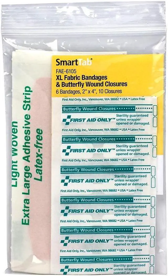 Alt view image 6 of 6 - First Aid Only Refill for SmartCompliance General Business Cabinet Bandages 16/Kit FAE6105