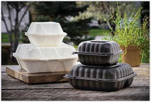 Alt view image 16 of 16 - Pactiv Microwave Hinged Lid Containers, 5.75x5.95x3.1 YCNB06000000