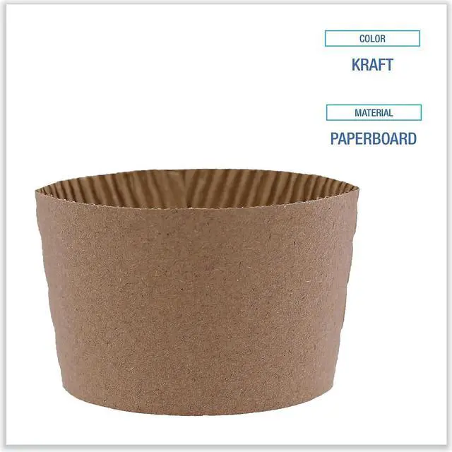 Alt view image 8 of 12 - Boardwalk Cup Sleeves Fits 10-20 oz Hot Cups 1200/Carton 1020SLEEVE