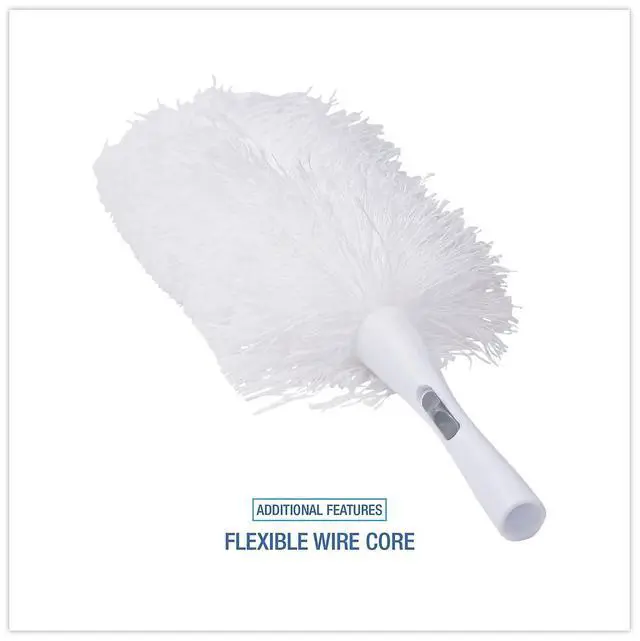 Alt view image 9 of 13 - Boardwalk MicroFeather Duster Microfiber Feathers Washable 23" White MICRODUSTER