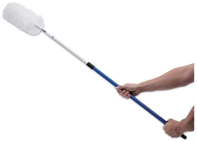 Alt view image 12 of 13 - Boardwalk MicroFeather Duster Microfiber Feathers Washable 23" White MICRODUSTER