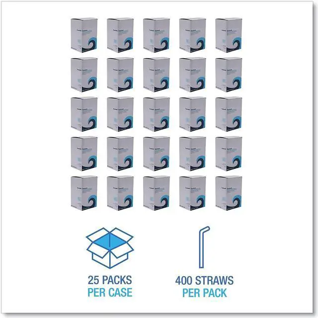 Alt view image 4 of 8 - Boardwalk Jumbo Straws 7 3/4" Plastic Red w/White Stripe 500/Pack 24 Pack/Carton JSTW775S24