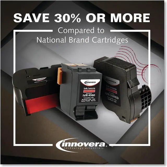 Alt view image 14 of 16 - Innovera 7970 Red Ink Cartridges, 800 Pages, Compatible with Pitney Bowes Printer