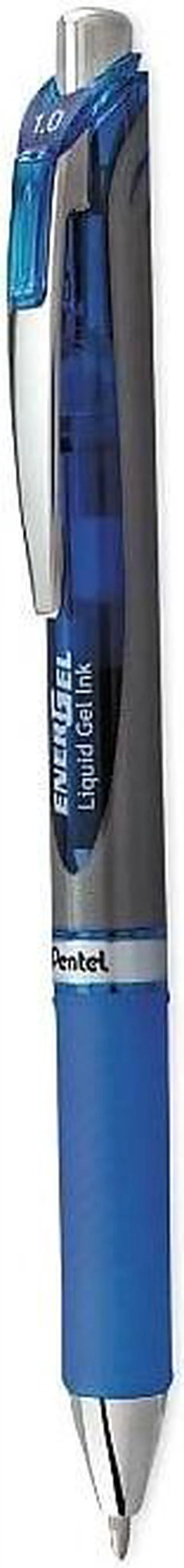 Alt view image 7 of 7 - Pentel EnerGel RTX Retractable Liquid Gel Pen 1 mm Black/Gray Barrel Blue Ink BL80C