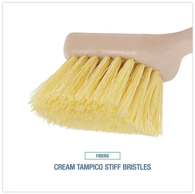 Alt view image 11 of 12 - Boardwalk Utility Brush Polypropylene Fill 8 1/2" Long Tan Handle 4308