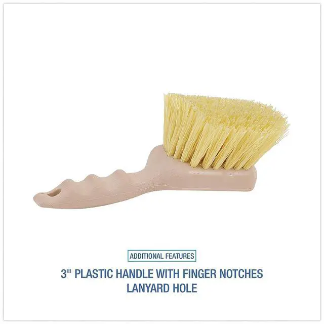 Alt view image 10 of 12 - Boardwalk Utility Brush Polypropylene Fill 8 1/2" Long Tan Handle 4308