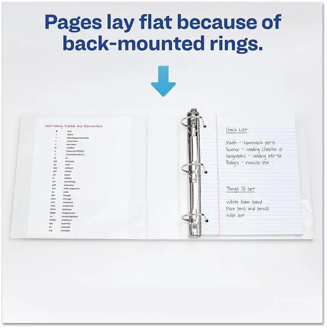 Alt view image 9 of 9 - Avery Durable View Binder with DuraHinge and Slant Rings 2" White 4/Pack 17577