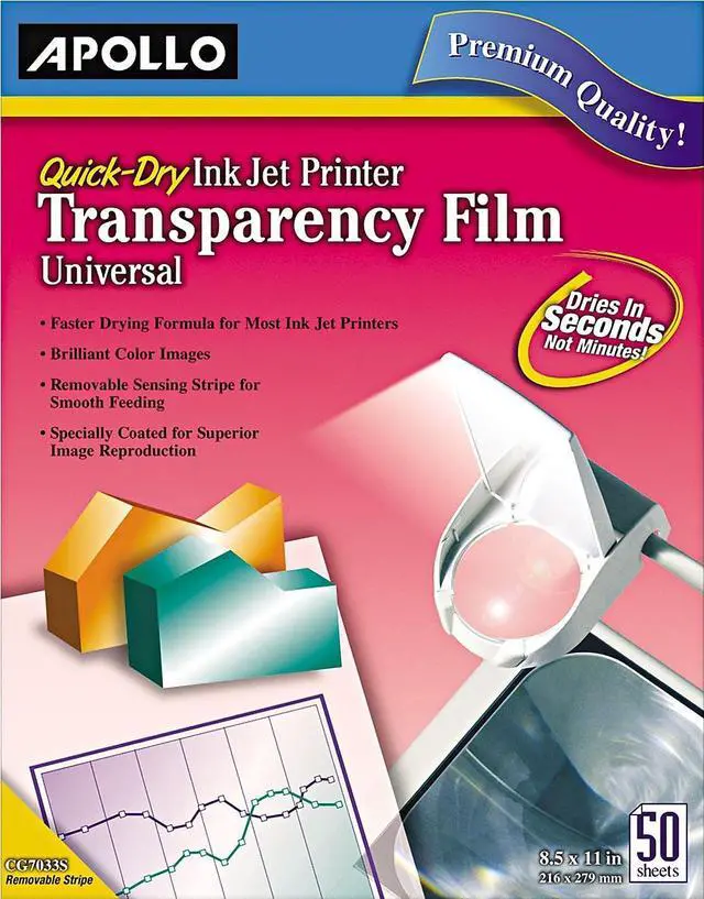 Alt view image 14 of 14 - Apollo VCG7033S Apollo Quick Dry Universal Ink Jet Printer Film