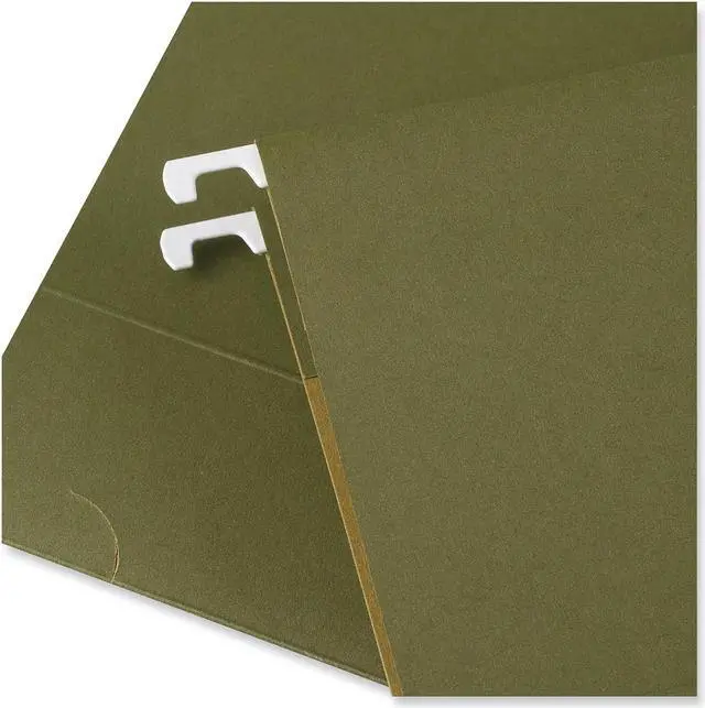 Alt view image 4 of 8 - UNIVERSAL One Inch Box Bottom Pressboard Hanging Folder Legal Standard Green 25