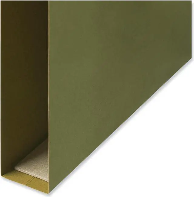 Alt view image 5 of 8 - UNIVERSAL One Inch Box Bottom Pressboard Hanging Folder Legal Standard Green 25