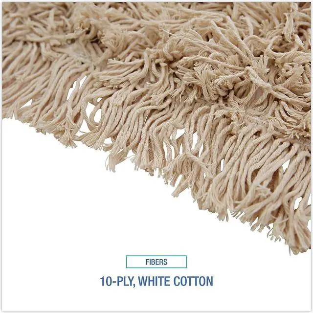 Alt view image 11 of 14 - Boardwalk Industrial Dust Mop Head Hygrade Cotton 48w x 5d White 1348