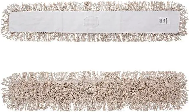 Alt view image 13 of 14 - Boardwalk Industrial Dust Mop Head Hygrade Cotton 48w x 5d White 1348