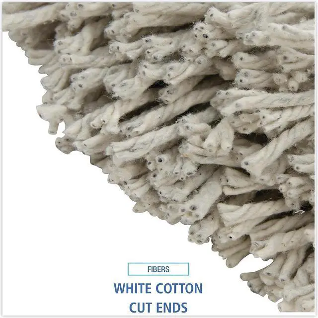 Alt view image 20 of 20 - Boardwalk Cut-End Wet Mop Head Cotton No. 32 White 2032CEA