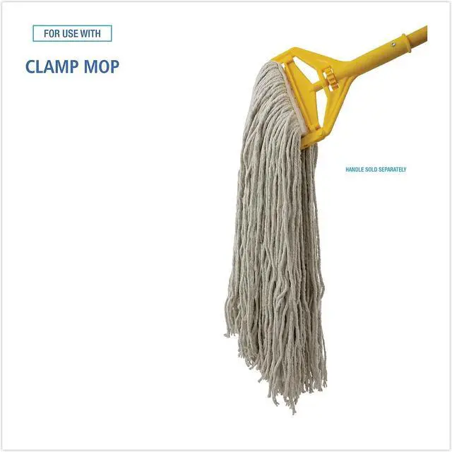 Alt view image 19 of 20 - Boardwalk Cut-End Wet Mop Head Cotton No. 32 White 2032CEA