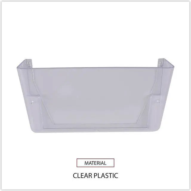 Alt view image 7 of 10 - Universal 3 Pocket Wall File Starter Set Letter Clear 53682