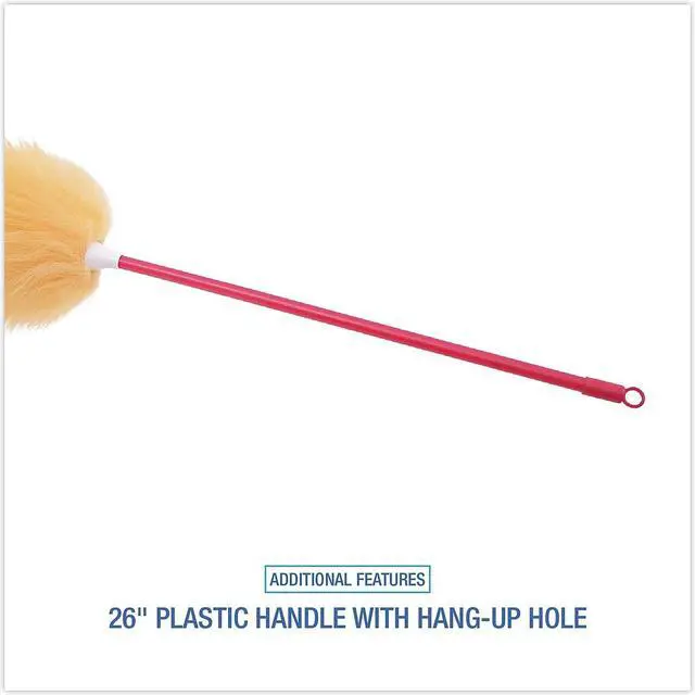 Alt view image 13 of 16 - Boardwalk Lambswool Duster w/26" Plastic Handle Assorted Colors L26