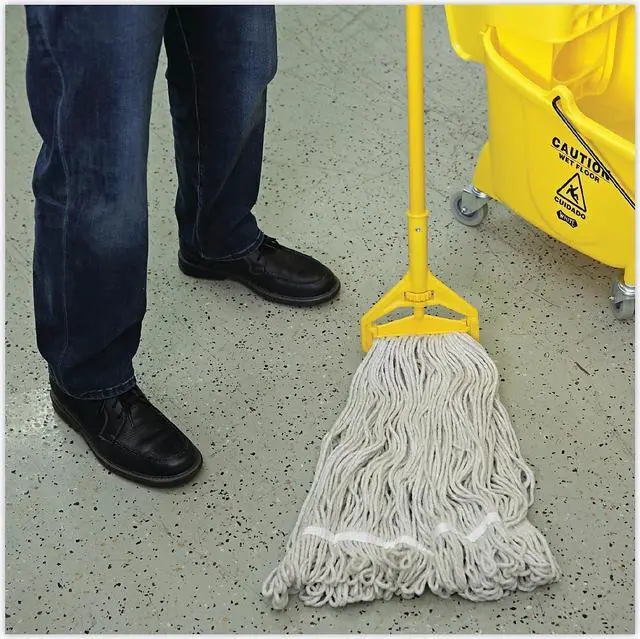 Alt view image 19 of 20 - Boardwalk Pro Loop Web/Tailband Wet Mop Head Cotton 24oz White 424CEA