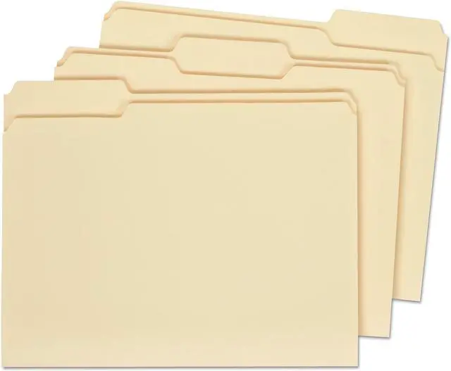 Alt view image 10 of 10 - Universal 16113 File Folders- 1/3 Cut Assorted- Two-Ply Top Tab- Letter- Manila- 100/Box