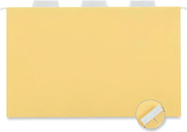 Alt view image 4 of 6 - UNIVERSAL Hanging File Folders 1/5 Tab 11 Point Stock Legal Yellow 25/Box 14219
