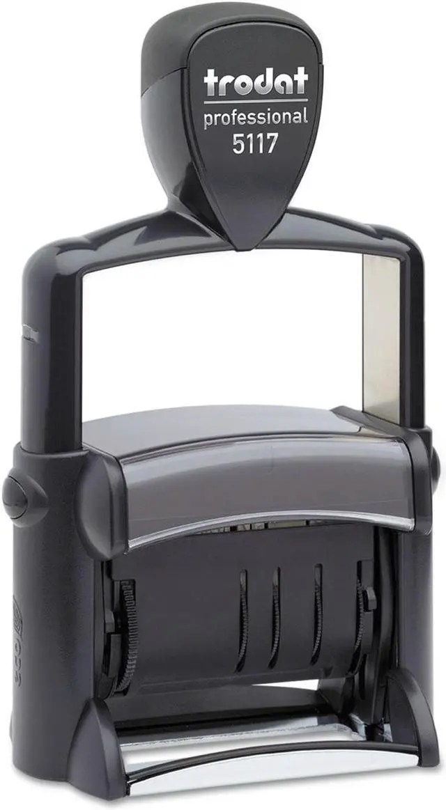 Alt view image 5 of 6 - US Stamp T5117 trodat Professional 12-Message Stamp  Dater  Self-Inking  Black