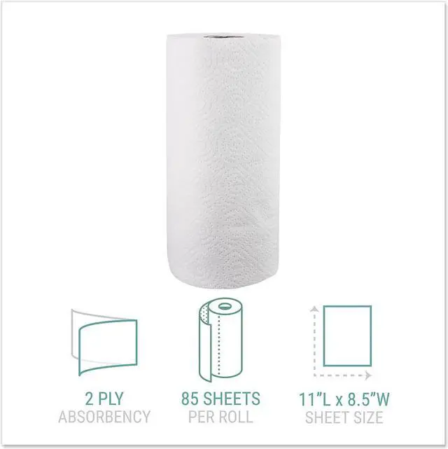 Alt view image 11 of 14 - Windsoft 1220-85RL Perforated Paper Towel Rolls- 11 x 8 4/5- White- 84/Roll