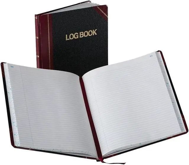 Alt view image 5 of 5 - Boorum & Pease Log Book Record Rule Black/Red Cover 150 Pages 10 3/8 x 8 1/8 G21150R