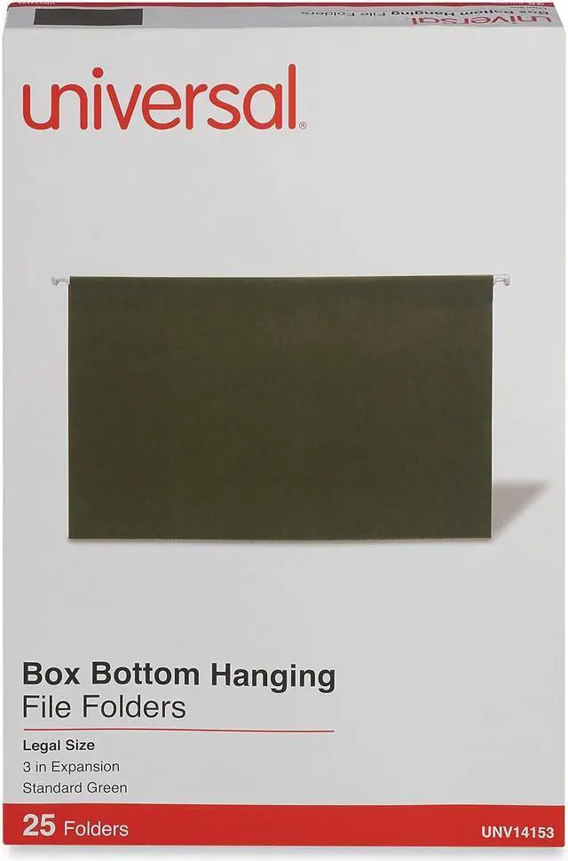 Alt view image 5 of 8 - UNIVERSAL Three Inch Box Bottom Pressboard Hanging Folders Legal Standard Green