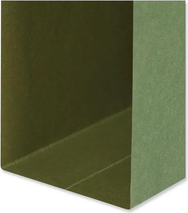 Alt view image 8 of 8 - UNIVERSAL Three Inch Box Bottom Pressboard Hanging Folders Legal Standard Green