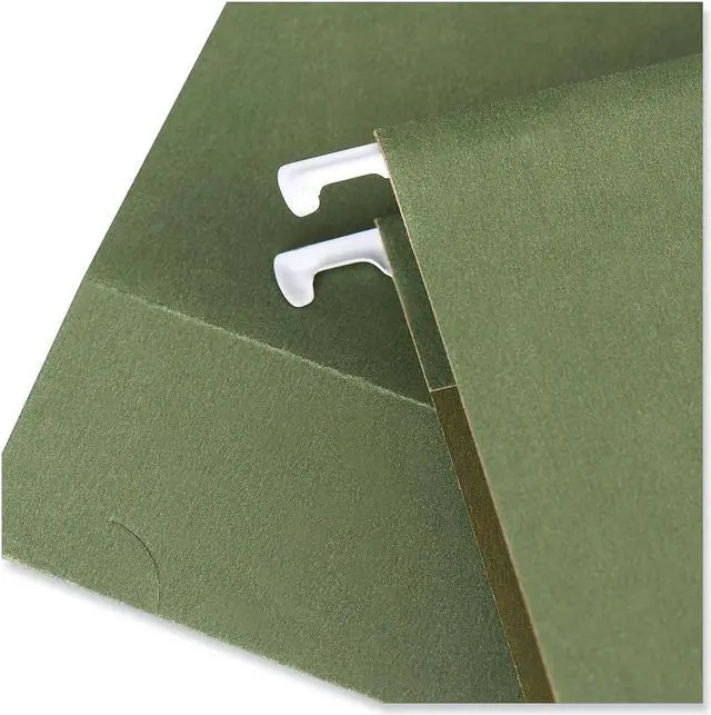 Alt view image 7 of 8 - UNIVERSAL Three Inch Box Bottom Pressboard Hanging Folders Legal Standard Green