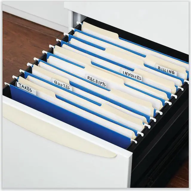 Alt view image 6 of 7 - UNIVERSAL Hanging File Folders 1/5 Tab 11 Point Stock Letter Blue 25/Box 14116