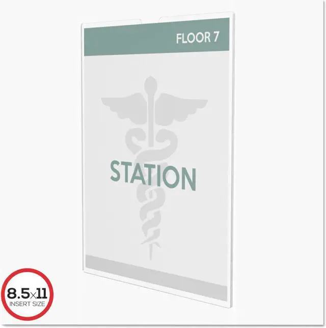 Main image of deflecto Superior Image Cubicle Sign Holder 8 1/2 x 11 Clear 588601