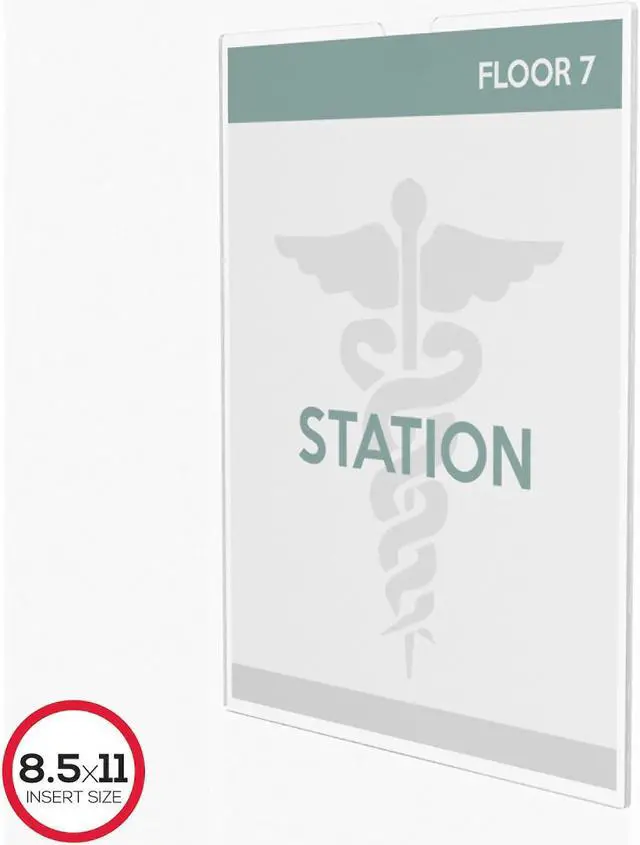 Alt view image 2 of 18 - deflecto Superior Image Cubicle Sign Holder 8 1/2 x 11 Clear 588601