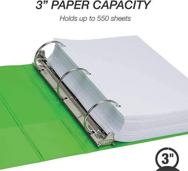 Alt view image 6 of 12 - Samsill Earth's Choice Plant-Based 3" 3 Ring View Binders Assorted Tropical Colors 4/Pack (MP48689)