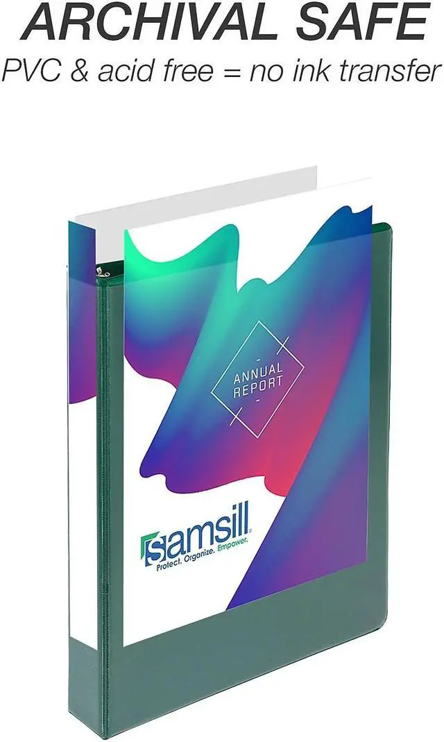 Alt view image 7 of 9 - Samsill Durable View Binders 3 D-Ring Black Blue Red Green 4 Pack (MP46409)