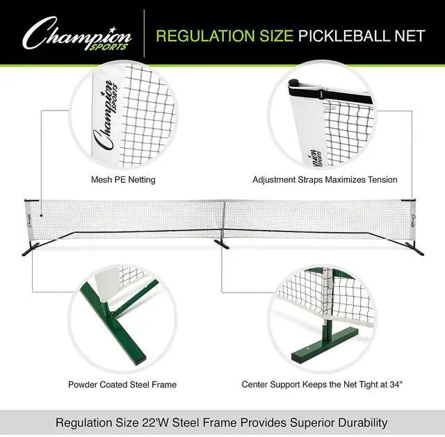 Alt view image 6 of 8 - Champion Sports PBNET Pickleball Net - 36 ft x 22"