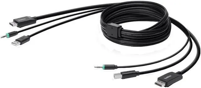 Alt view image 13 of 13 - Belkin Taa Dp/Usb/Aud Skvm Cbl Dp M/M; Usb A/B